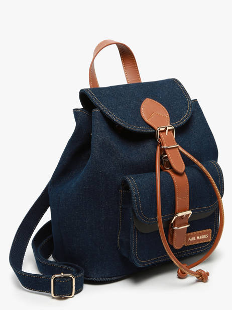 Rugzak Paul marius Blauw denim brut BAROUDEB ander zicht 1